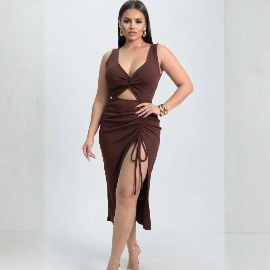 Vestido Malha Canelado